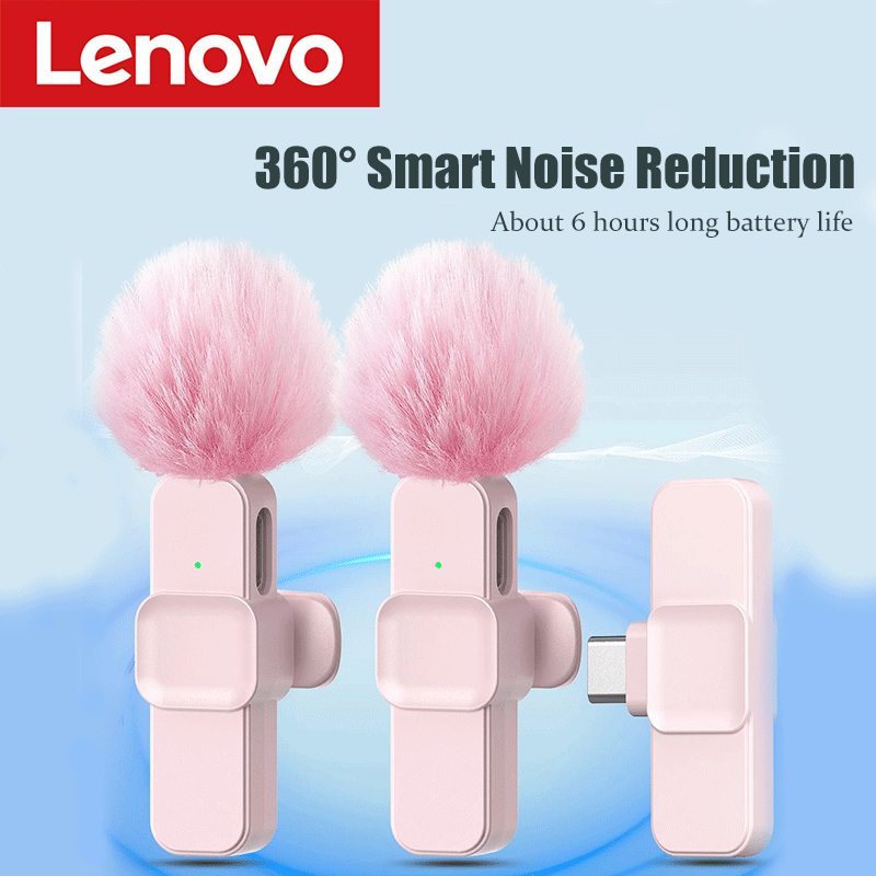 Pc Gaming Lenovo - Беспроводной петличный микрофон Lenovo Pink для
